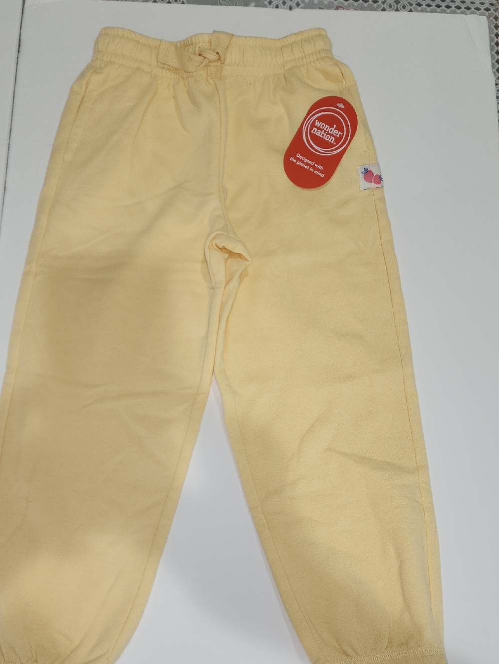 wonder nation Pale Yellow Girls' Jogger Pants
